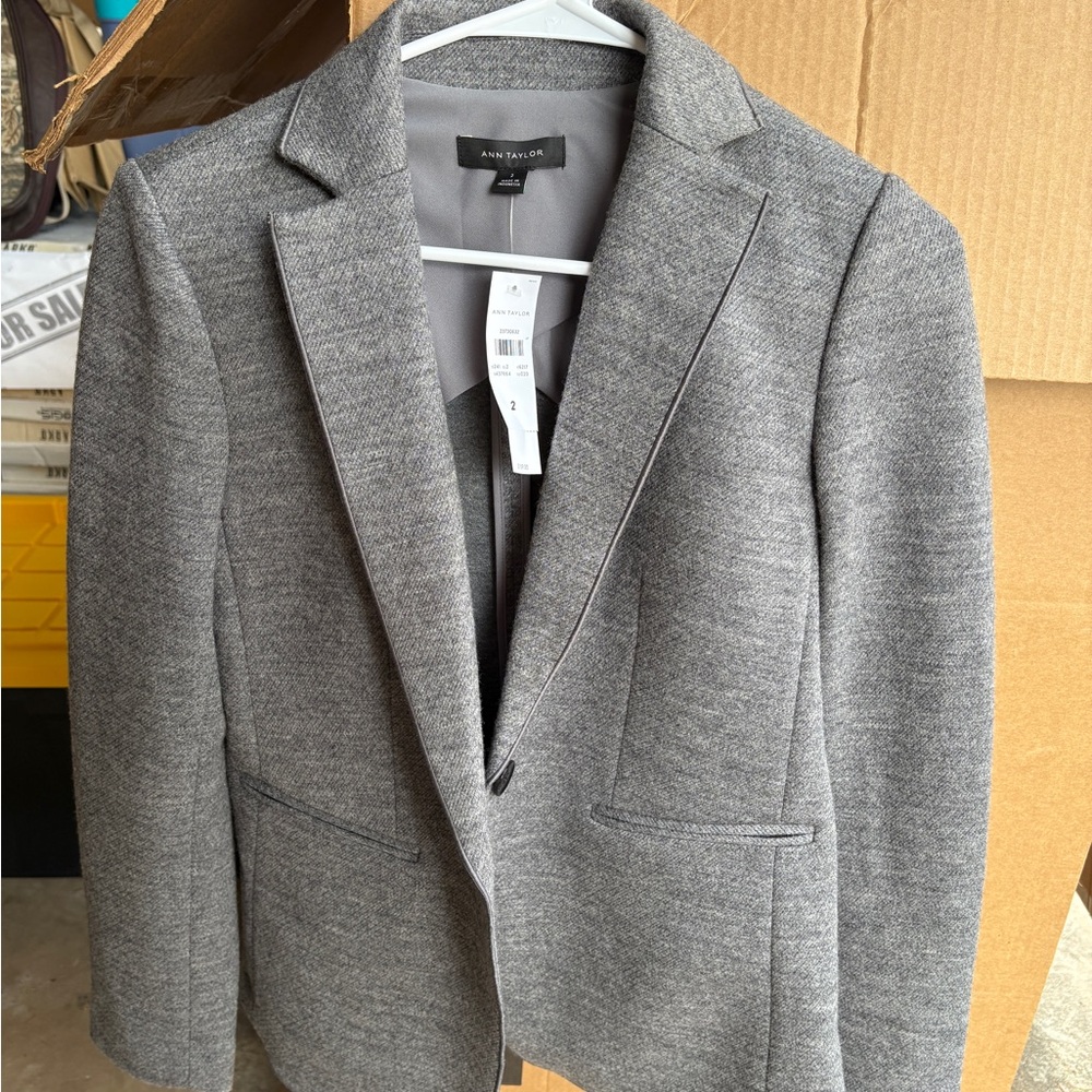 Ann Taylor Charcoal Gray Blazer